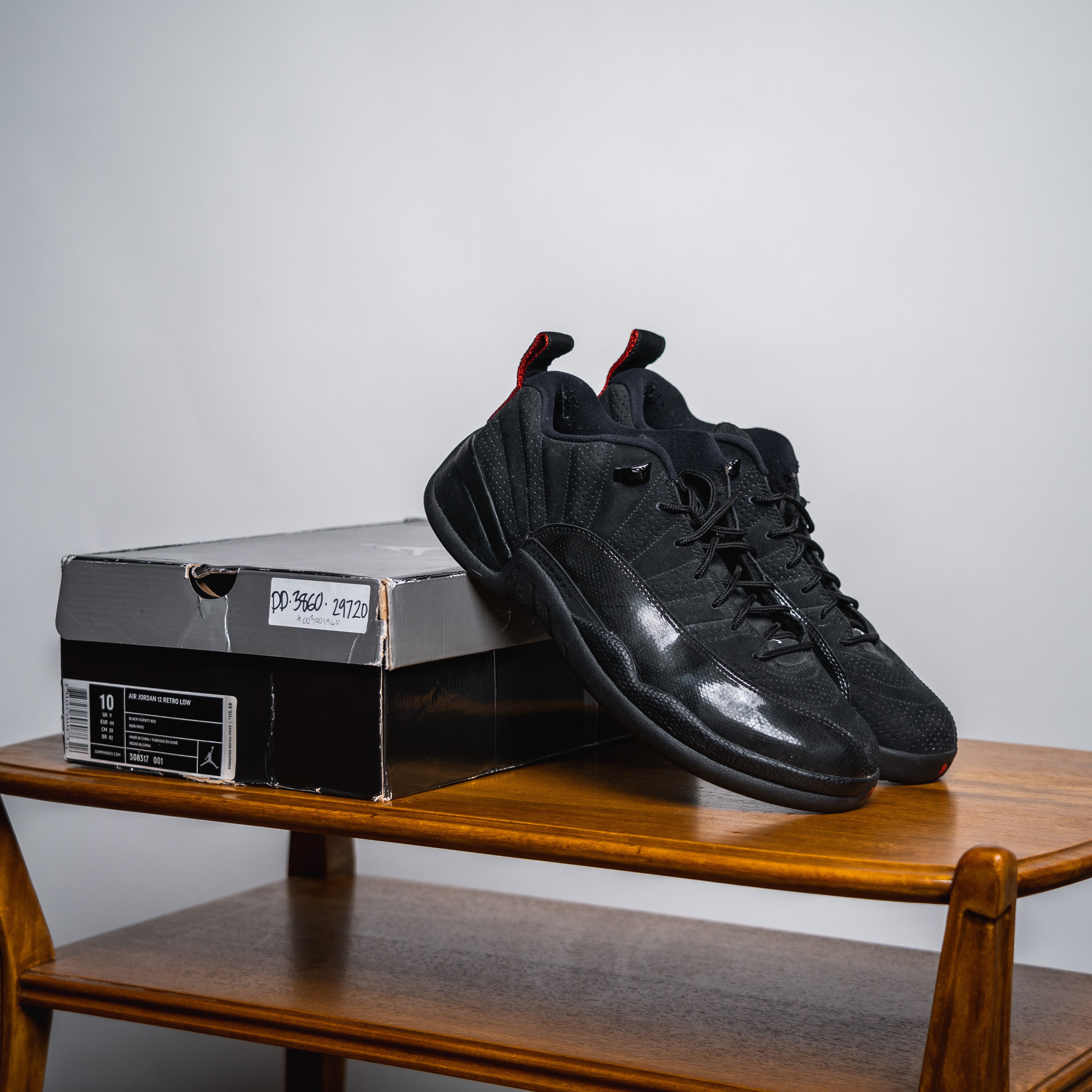 Air Jordan 12 Retro Low 'Black Patent' - Air Jordan - 308317 001 -  black/varsity red